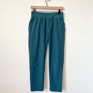 Backcountry Womens Pull On Athletic Activewear Pants Teal Green Small Athleisure